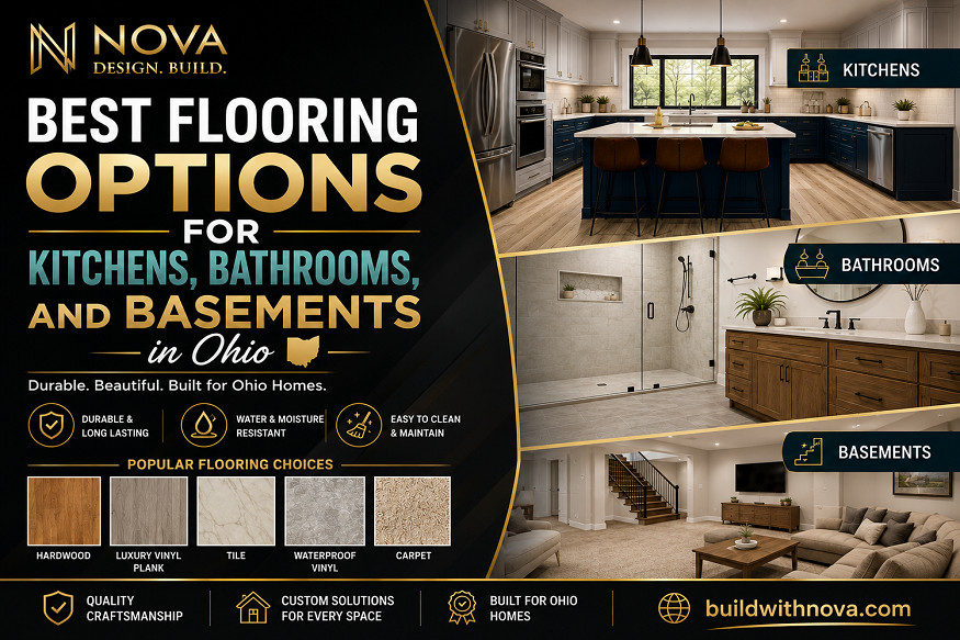 Best Flooring Options for Kitchens, Bathrooms, and Basements in Ohio